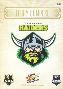2009 Select NRL Champions - Sketches #SK5 Terry Campese Back